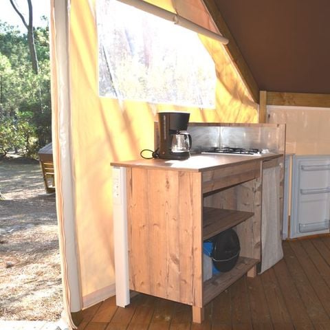 Tente en toile et en bois 4 personnes - TENTE LODGE - Les Yuccas | 4 pers. 2 ch.