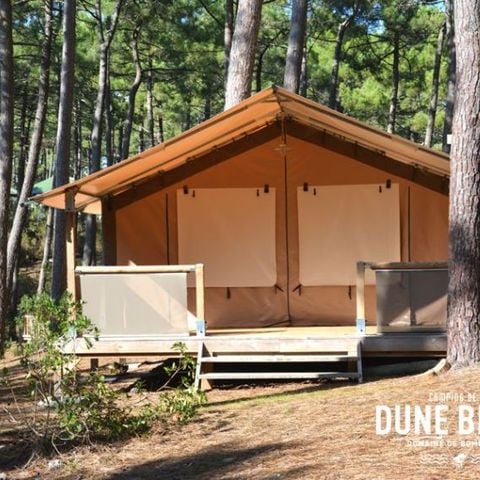 Tente en toile et en bois 4 personnes - TENTE LODGE - Les Yuccas | 4 pers. 2 ch.