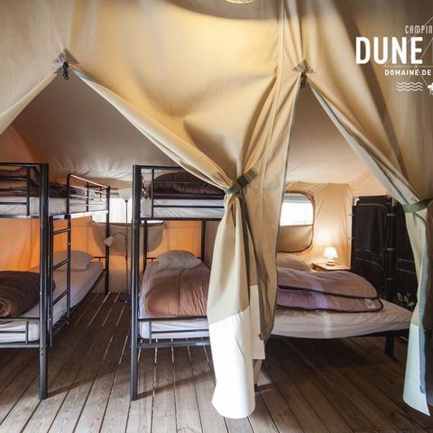 Tente en toile et en bois 6 personnes - LODGE CONFORT Kenya | 6 pers. 2 ch.