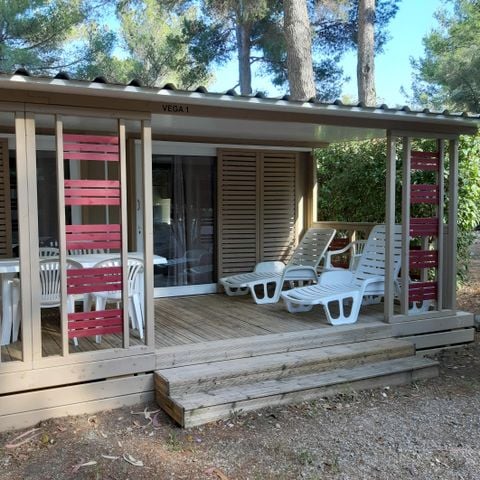 Chalet 7 persons - Chalet VEGA 32m² (2 bedrooms), sofa bed in the living room