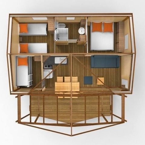 Lodge 8 persons - Lodge COTTON 32m2 6/8 P (3 bedrooms)