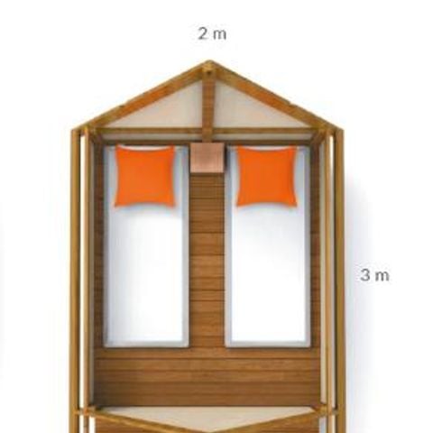 LODGE 2 personnes - Lodge MINI CANNELLE 6m² max 2 personnes