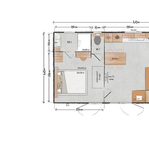 MOBILE HOME 5 people - Cottage ESTELLO 33m² (2 bedrooms)