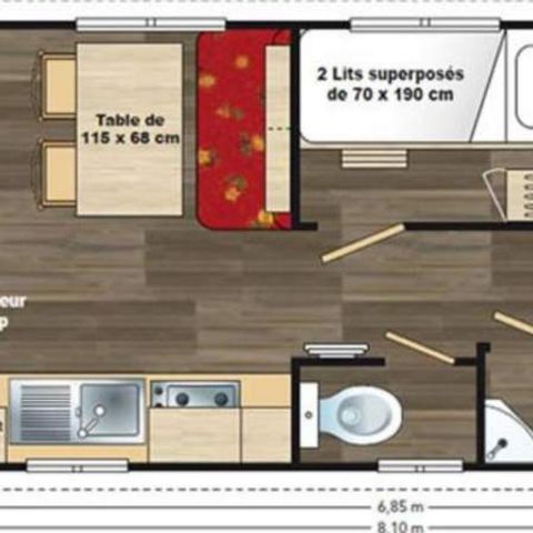 SISTEMAZION ATIPICHE 4 persone - Caravan con 3 camere da letto, 4 posti letto + TV