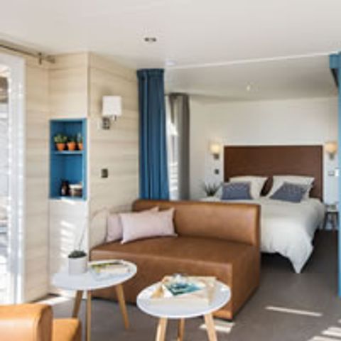 Stacaravan 2 personen - Stacaravan Ty Latz Lac 2 Kamers 2 Personen + TV