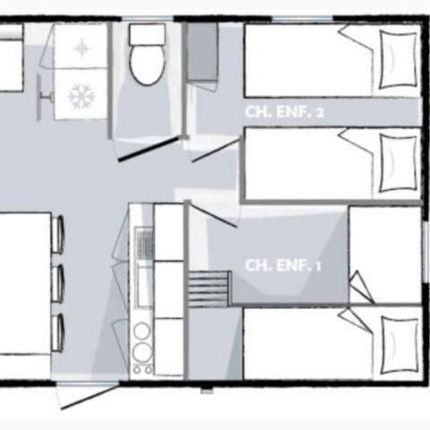 Mobile home 6 persons - TY BIHAN LAC