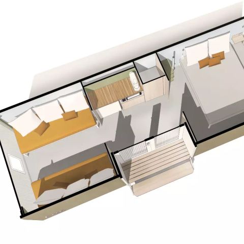 Tent 4 personen - Coco Sweet Tent 3 kamers 4 personen zonder sanitair