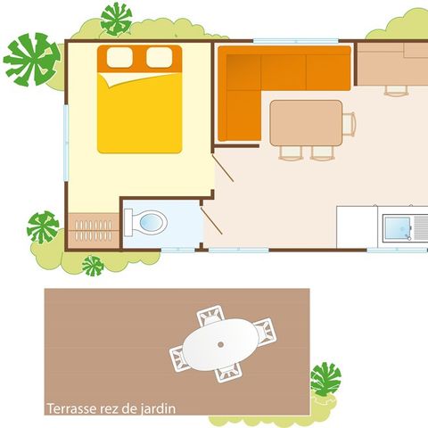 MOBILHOME 6 personnes - Mobil-home | Comfort XL | 2 Ch. | 4/6 Pers. | Terrasse simple