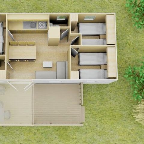 Casa mobile 6 persone - Comfort XL | 3 Camere da letto | 6 Persone | Terrazza rialzata
