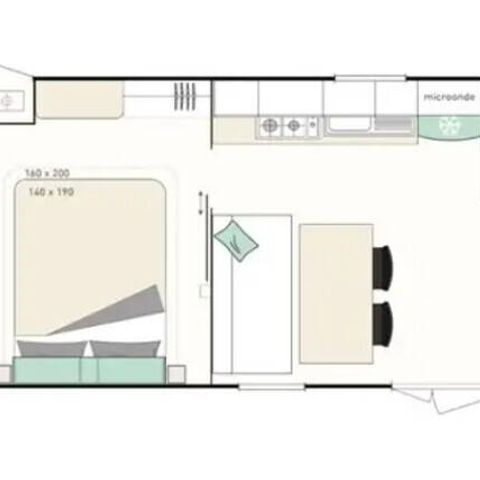MOBILE HOME 4 people - Mobile home | Premium | 2 Bedrooms | 4 Pers | Raised terrace | Air conditioning | TV