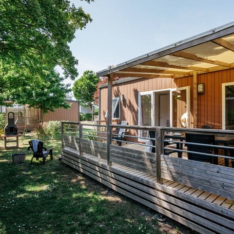 Stacaravan 4 personen - Mobile-home | Premium | 2 slaapkamers | 4 pers. | Verhoogd terras | Air-con.