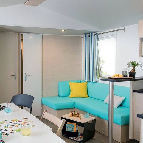 Stacaravan 6 personen - Stacaravan | Comfort | 2 Slaapkamers | 4/6 Pers. | Single terras