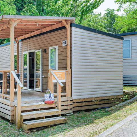 Mobile home 4 persons - Mobile-home | Comfort | 2 Bedrooms | 4 Pers. | Covered terrace | 1 Bathroom | Air-con.