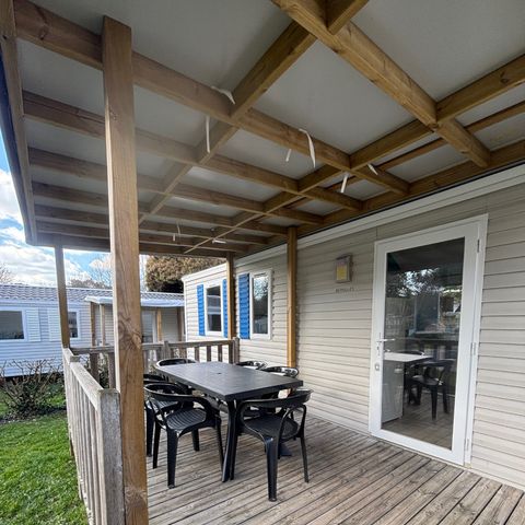 CASA MOBILE 6 persone - 3 camere da letto - terrazza in legno - TV - 6 pers.