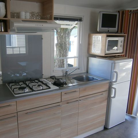 Mobile home 5 persons - 2 bedrooms - semi-covered terrace - TV