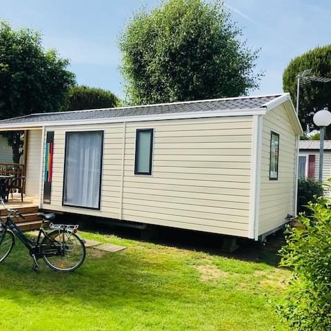 Mobilheim 4 personen - Mobilheim 28 bis 30 m² - 2 Zimmer - halbbedeckte oder überdachte Terrasse - TV -.