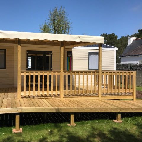Mobilheim 4 personen - PMR 31m² - 2 Schlafzimmer - überdachte Terrasse (behindertengerecht) - TV