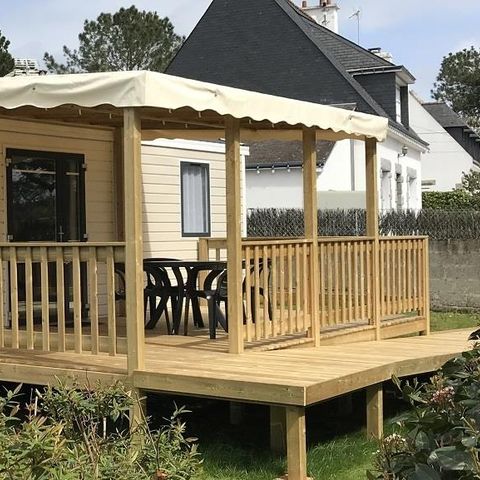 Mobilheim 4 personen - PMR 31m² - 2 Schlafzimmer - überdachte Terrasse (behindertengerecht) - TV
