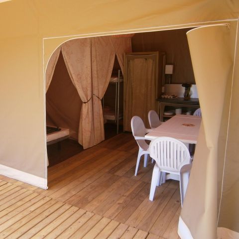 Bungalowzelt 5 personen - Zeltbungalow Kanada / Lodge - überdachte Terrasse