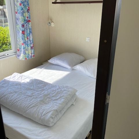 Mobilheim 6 personen - 3 Schlafzimmer - überdachte Terrasse - TV