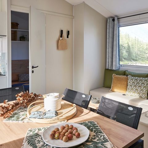 Stacaravan 6 personen - COMFORT stacaravan - 3 slaapkamers - overdekt terras - TV