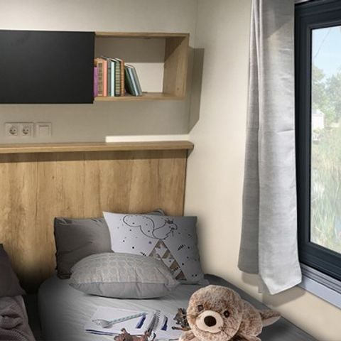 Mobilhome 4 personnes - Confort | 2 chambres | 4 pers. | Terrasse simple | 1 salle de bain | Climatisation | TV
