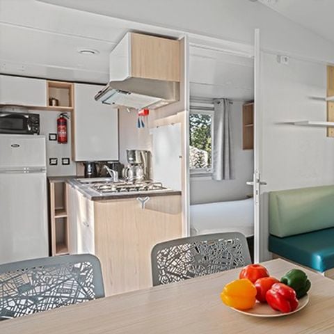 Mobilhome 6 personnes - Comfort XL | 3 Ch. | 6 Pers. | Terrasse surélevée | Clim.