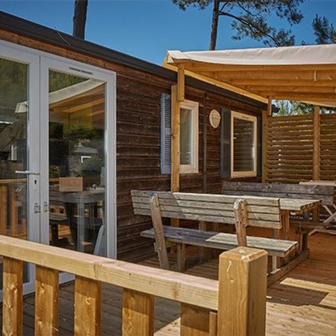 Mobilhome 6 personnes - Comfort XL | 3 Ch. | 6 Pers. | Terrasse surélevée | TV