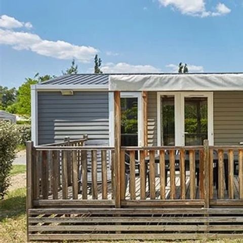 Mobilhome 4 personnes - Ultimate | 2 Ch. | 4 Pers. | Terrasse Surélevée | 2 SDB | Clim. | TV