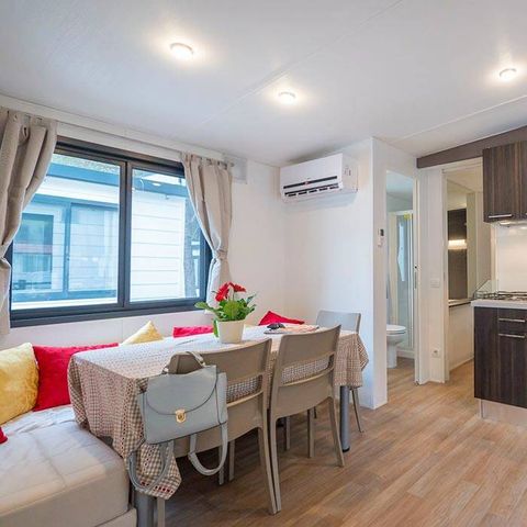 Mobilhome 6 personnes - Mobil-home | Premium | 3 Ch. | 6 Pers. | Terrasse surélevée | Clim. | TV