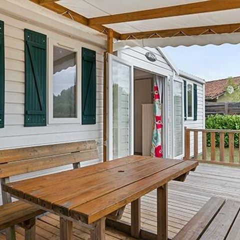 BUNGALOW 6 personnes - Mobil-home | Classic | 3 Ch. | 6 Pers. | Terrasse surélevée | TV