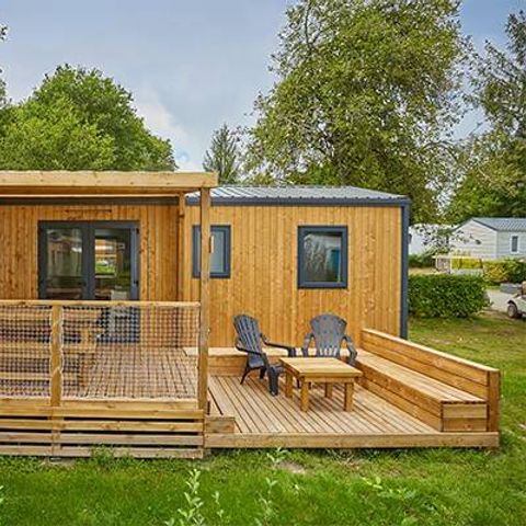 Mobilhome 6 personnes - Mobil-home | Premium Exclusive | 3 Ch. | 6 Pers. | Terrasse surélevée | Clim. | TV