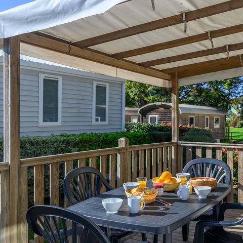 Mobilhome 4 personnes - Mobil-home | Ultimate | 2 Ch. | 4 Pers. | Terrasse surélevée | 2 SDB | Clim. | TV