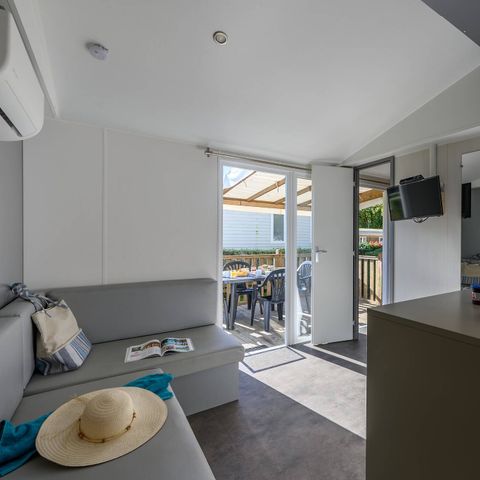 Mobilhome 4 personnes - Mobil-home | Ultimate | 2 Ch. | 4 Pers. | Terrasse surélevée | 2 SDB | Clim. | TV