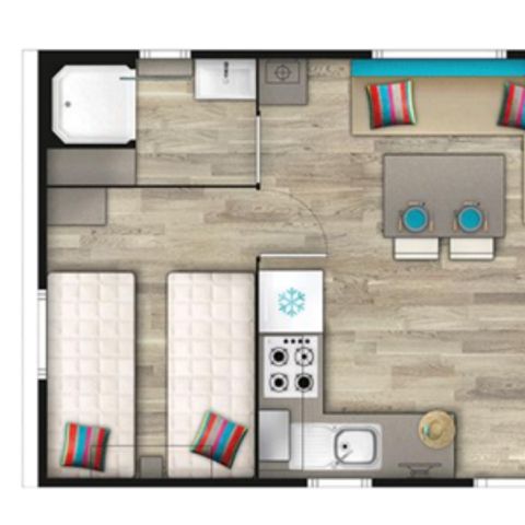 Casa mobile 4 persone - CLASSIC con TV
