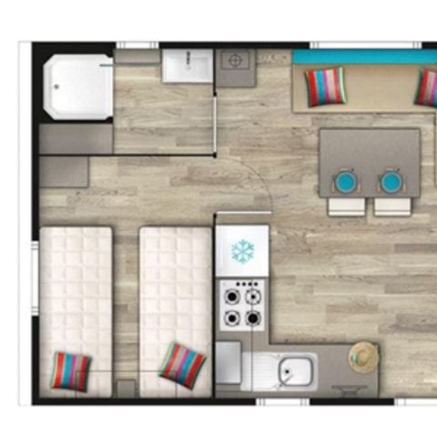 Mobilhome 4 personas - CLASSIC con TV