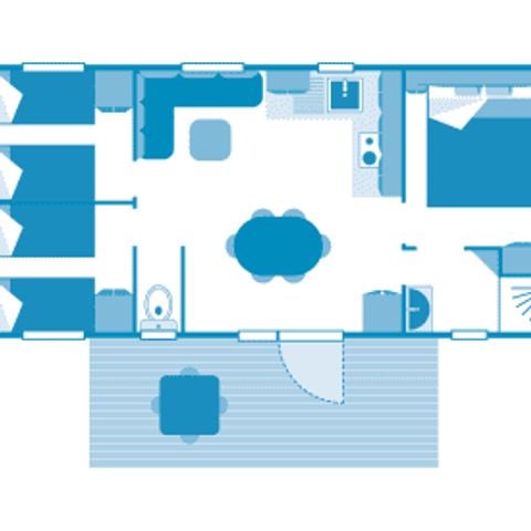 Mobilheim 6 Personen - Cottage 6p 3ch **