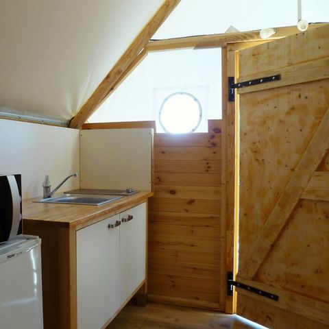 Wohnzelt auz holz 6 personen - WOODY TRAPPER Ohne Sanitäranlagen