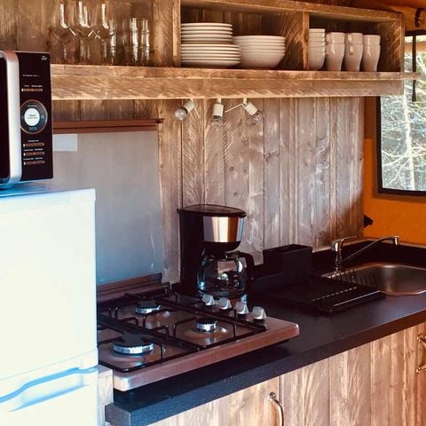 Canvas and wooden tent 4 persons - LODGE SAFARI WOODY