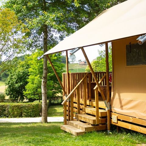 TIENDA DE LONA Y MADERA 5 personas - GLAMPING LODGE