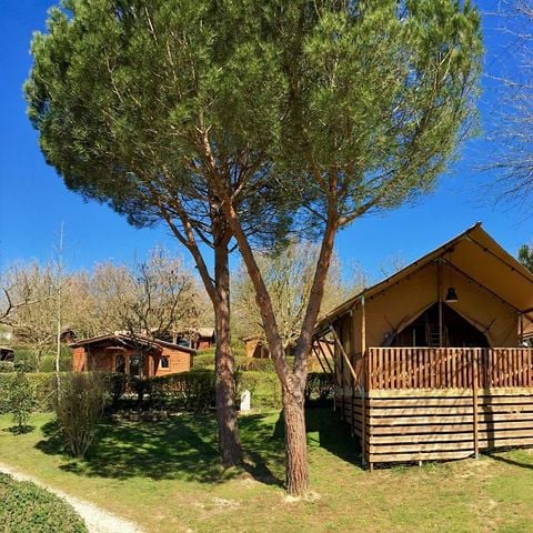 TIENDA DE LONA Y MADERA 5 personas - GLAMPING LODGE