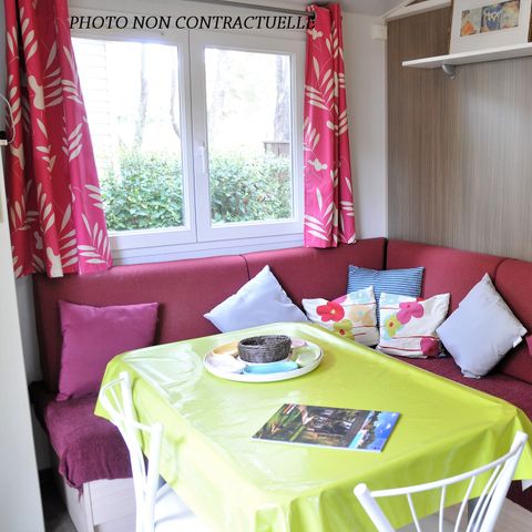 Stacaravan 2 personen - Corsaire COMFORT -1 kamer 20m²- *Klimaat, terras, TV*.