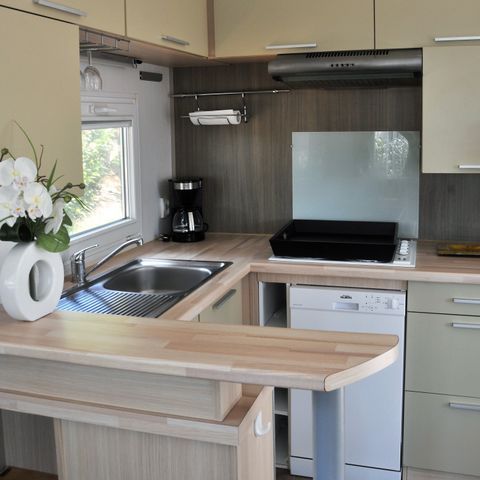 Stacaravan 4 personen - Malediven COMFORT -2 kamers 30m²- *Klimaat, terras, TV* *Klimaat, terras, TV* *Klimaat, terras, TV* *Klimaat, terras, TV