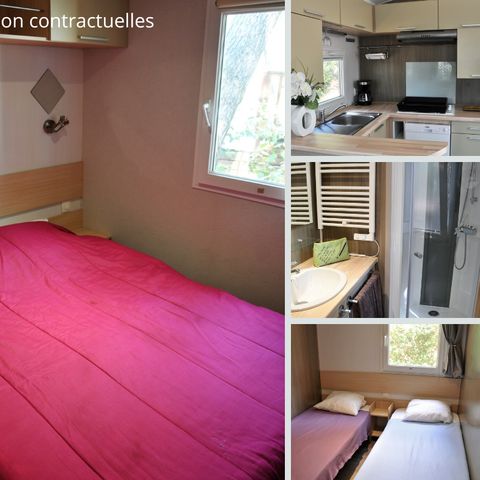 MOBILE HOME 4 people - Maldives COMFORT – 2 bedrooms, 32m² – *Air conditioning, terrace, TV*