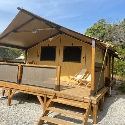 Tente en toile et en bois 5 personnes - Free Flower Tente Bali