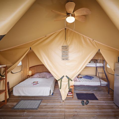 TIENDA DE LONA Y MADERA 5 personas - Carpa de flores gratis en Bali