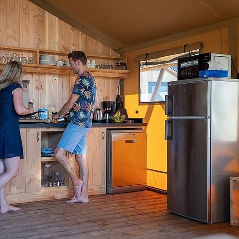 Tent van canvas en hout 8 personen - Pamoja & Kambi