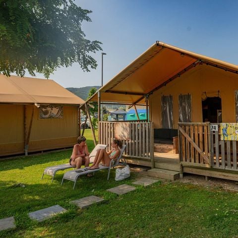 TENTE TOILE ET BOIS 5 personnes - Safari | 2 Ch. | 4/5 Pers. | Clim.