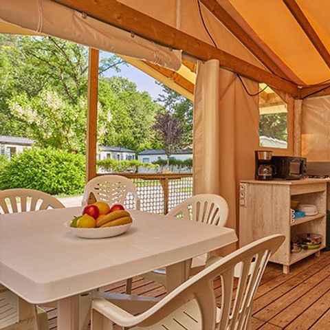 Canvas and wooden tent 5 persons - Eco Lodge | 2 Bedrooms | 4/5 People | No bathroom