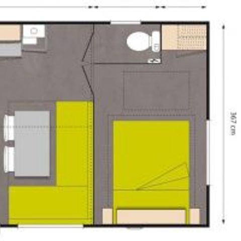 Casa mobile 4 persone - Comfort XL | 2 camere da letto | 4 persone | Piccola terrazza
